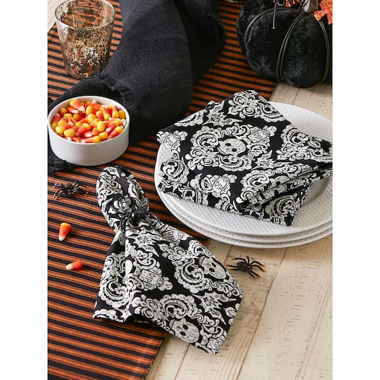 DII® Graveyard Damask Embellished Dinner Napkins, 6ct.